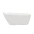 Altair Shaia 67" Free Standing Acrylic Soaking Tub with Reversible Drain, Drain Assembly, and Overflow White