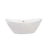 Altair Allegra 71" Free Standing Acrylic Soaking Tub with Center Drain, Drain Assembly, and Overflow White