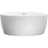 Altair Jolie 55" Free Standing Acrylic Soaking Tub with Center Drain, Drain Assembly, and Overflow White
