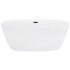 Altair Rauris 59" Free Standing Acrylic Soaking Tub with Center Drain, Drain Assembly, and Overflow Glossy White