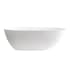 Altair Giotto 67" Free Standing Solid Surface Soaking Tub with Center Drain, Drain Assembly, and Overflow Matte White