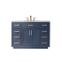 Altair Ivy 48" Free Standing Single Basin Vanity Set with Cabinet and Marble Vanity Top Royal Blue