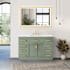 Altair Ivy 48" Free Standing Single Basin Vanity Set with Cabinet and Marble Vanity Top Vintage Green