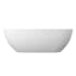 Altair Ryder 60" Free Standing Solid Surface Soaking Tub with Center Drain, Drain Assembly, and Overflow Matte White
