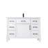 Altair Maribella 48" Free Standing Single Basin Vanity Set with Cabinet and Marble Vanity Top White