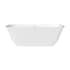 Altair Sarnia 67" Free Standing Acrylic Soaking Tub with Center Drain, Drain Assembly, and Overflow White