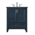 Altair Isla 30" Free Standing Single Basin Vanity Set with Cabinet and Marble Vanity Top Classic Blue