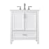 Altair Isla 30" Free Standing Single Basin Vanity Set with Cabinet and Marble Vanity Top White