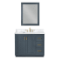Altair Gazsi 42" Free Standing Single Basin Vanity Set with Cabinet, Engineered Stone Vanity Top, and Framed Mirror Classic Blue