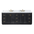 Altair Gazsi 84" Free Standing Double Basin Vanity Set with Cabinet and Engineered Stone Vanity Top Black Oak