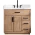 Altair Gavino 36" Free Standing Single Basin Vanity Set with Cabinet and Stone Composite Vanity Top Light Brown