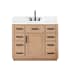 Altair Gavino 42" Free Standing Single Basin Vanity Set with Cabinet and Engineered Stone Vanity Top Light Brown