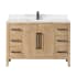 Altair Laurel 48" Free Standing Single Basin Vanity Set with Cabinet and Quartz Vanity Top Weathered Fir