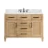 Altair Solana 48" Free Standing Single Basin Vanity Set with Cabinet and Quartz Vanity Top Weathered Fir