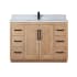 Altair Cicero 48" Free Standing Single Basin Vanity Set with Cabinet and Engineered Stone Vanity Top Light Brown