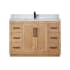 Altair Anais 48" Free Standing Single Basin Vanity Set with Cabinet and Engineered Stone Vanity Top Light Brown