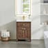 Altair Cerrito 24" Free Standing Single Basin Vanity Set with Cabinet and Ceramic Vanity Top Brown Brushed Oak