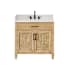 Altair Salome 36" Free Standing Single Basin Vanity Set with Cabinet and Engineered Stone Vanity Top Weathered Fir