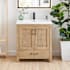 Altair Bondi 30" Free Standing Single Basin Vanity Set with Cabinet and Engineered Stone Vanity Top Light Brown