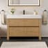 Altair Cascadia 48" Free Standing Single Basin Vanity Set with Cabinet and Engineered Stone Vanity Top Weathered Fir