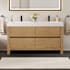 Altair Cascadia 60" Free Standing Double Basin Vanity Set with Cabinet and Engineered Stone Vanity Top Weathered Fir