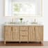 Altair Sierra 72" Free Standing Double Basin Vanity Set with Cabinet and Engineered Stone Vanity Top Washed Light Brown