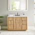 Altair Clayton 48" Free Standing Single Basin Vanity Set with Cabinet and Engineered Stone Vanity Top Washed Light Brown
