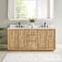 Altair Clayton 72" Free Standing Double Basin Vanity Set with Cabinet and Engineered Stone Vanity Top Washed Light Brown