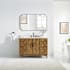 Altair Clara 48" Free Standing Single Basin Vanity Set with Cabinet and Quartz Vanity Top Weathered Brown