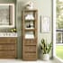 Altair Navan 72" Wood Free Standing Linen Tower Weathered Brown