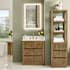 Altair Navan 30" Free Standing Single Basin Vanity Set with Cabinet and Engineered Stone Vanity Top Weathered Brown