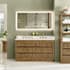 Altair Navan 60" Free Standing Double Basin Vanity Set with Cabinet and Engineered Stone Vanity Top Weathered Brown