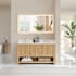 Altair Cecil 60" Free Standing Double Basin Vanity Set with Cabinet and Engineered Stone Vanity Top White Oak