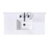 Altair Andalo 43" Engineered Stone Vanity Top with Backsplash Snow White