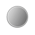 Altair Palme 32" Diameter Contemporary Circular Aluminum Framed Bathroom Wall Mirror with Light Matt Black