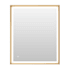 Altair Apollo 36"W x 30"H Rectangular Flat Aluminum Framed Wall Mounted Bathroom Mirror with LED Lighting Brushed Gold