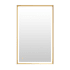Altair Apollo 48"W x 30"H Rectangular Flat Aluminum Framed Wall Mounted Bathroom Mirror with LED Lighting Brushed Gold