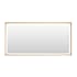 Altair Apollo 60"W x 30"H Rectangular Flat Aluminum Framed Wall Mounted Bathroom Mirror with LED Lighting Brushed Gold