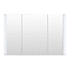 Altair Serra 48" x 32" Lighted Frameless Triple Door Medicine Cabinet No Frame