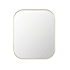 Altair Trielle 36"W x 30"H Rectangular Flat Aluminum Framed Wall Mounted Bathroom Mirror Brushed Gold