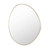 Altair Aura 27-5/8"W x 36-3/16"H Geometric Flat Aluminum Framed Wall Mounted Bathroom Mirror Brushed Gold