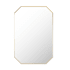 Altair Allure 24"W x 36"H Rectangular Flat Aluminum Framed Wall Mounted Bathroom Mirror Brushed Gold