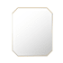 Altair Allure 36"W x 30"H Rectangular Flat Aluminum Framed Wall Mounted Bathroom Mirror Brushed Gold