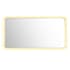 Altair Dazzle 60"W x 30"H Rectangular Flat Aluminum Framed Wall Mounted Bathroom Mirror with LED Lighting Brushed Gold