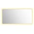 Altair Dazzle 84"W x 42"H Rectangular Flat Aluminum Framed Wall Mounted Bathroom Mirror with LED Lighting Brushed Gold