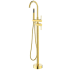 Altair Assens Floor Mounted Tub Filler with Built-In Diverter - Includes Hand Shower Brushed Gold