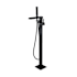Altair Camino Floor Mounted Tub Filler with Built-In Diverter - Includes Hand Shower Matte Black