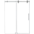 Altair Lazaro 78" High x 56" Wide Sliding Frameless Shower Door with Clear Glass Brushed Nickel