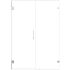 Altair Roisin 74" High x 52" Wide Hinged Frameless Shower Door with Clear Glass Polished Chrome