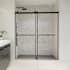 Altair Belizzi 76" High x 68" Wide Bypass Frameless Shower Door with Clear Glass Matte Black